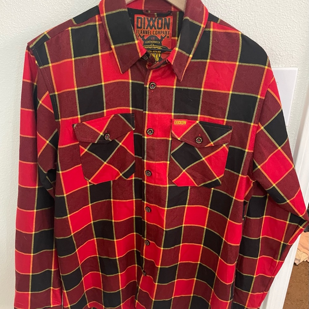 Dixxon Leatherneck Red and Black Plaid Flannel Shirt